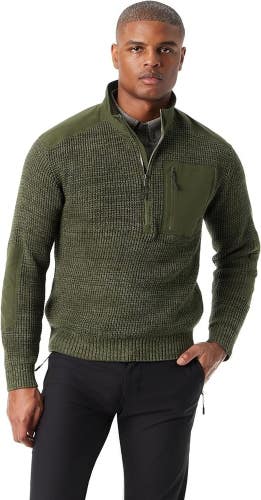 Bass Outdoor Sweater Men's 2XL Deep Depth Mock Neck Quarter-Zip Pullover MAC164