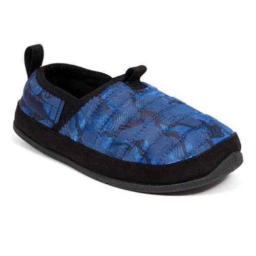 Deer Stags Slipperooz Lil Yuma Kids 3 Blue Camo Quilted Slip On Slippers JOBB812