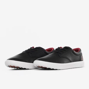 TravisMathew The Wildcard 4MU189-0BRW Men's 8 Black Leather Golf Shoes JOBB828