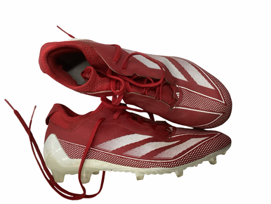 Used Adidas ADIZERO Adult FB Cleats Red And White Senior 9.5 11613-S000183030