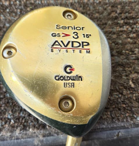 GOLDWIN AVDP SENIOR  15 DEG 3 FAIRWAY WOOD GOLF CLUB VERY NICE W NEW GRIP