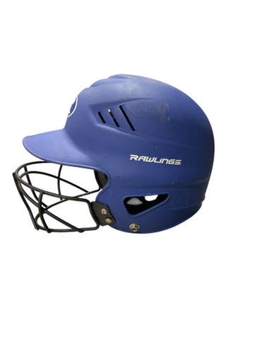 Used Rawlings BB HELMET Batting Helmet w/Mask Royal Blue SM 11847-S000035850