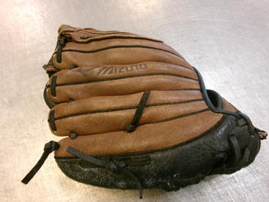 Used Mizuno POWER CLOSE BB/SB Glove RH Throw Black 10" 11339-S000202530