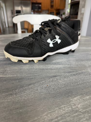 Black Men's Size M 7.5 (W 8.5) Adult Under Armour Leafoff Low RM JR. (Used)