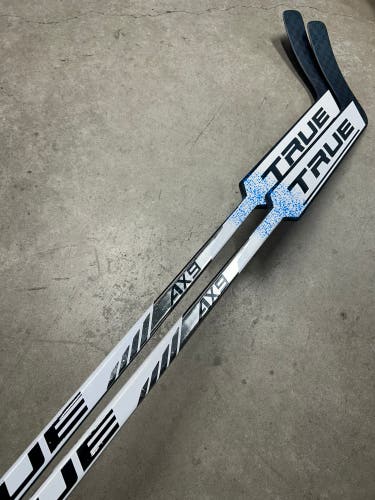2 Pack 24” Paddle Senior True AX9 Pro Stock NHL Goalie Stick White/Blue