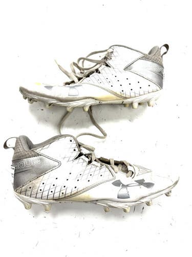Used Under Armour Adult FB Cleats White Senior 10 11860-S000309198