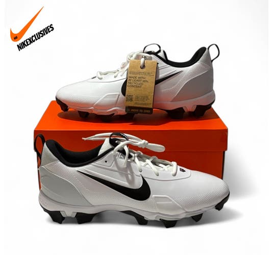 White Men's Size 13.0 (W 14.0) Adult Nike Force Trout 9 Keystone Low Top Molded Cleats (New)