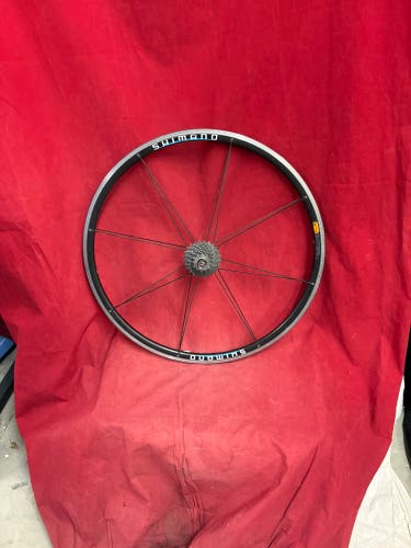 Cycling/ bicycle wheel rimg: Shimano 700c aluminum clincher bicycle rear wheel.