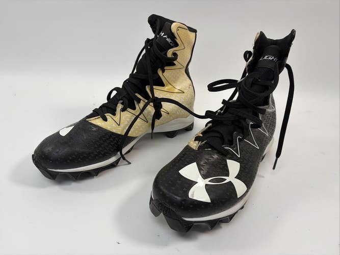Under Armour Highlight Clutch Fit Football Cleats, Size 9.5, Black/White