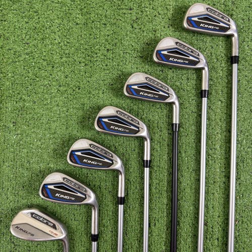 Cobra King F8 One Length Iron Set 5-PW GW Aldila Rogue Pro 124 Regular Flex 65g