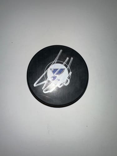 Joel Edmundson Signed St. Louis Blues Hockey Puck Autographed
