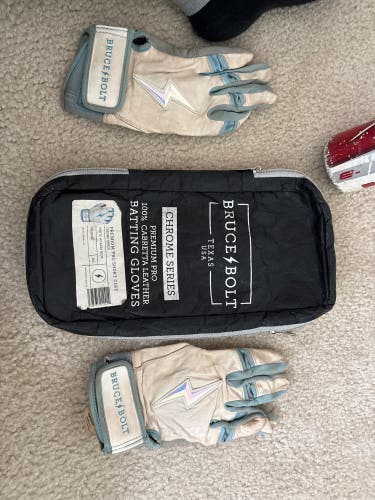 Adult Medium BRUCE BOLT Batting Gloves (Used)