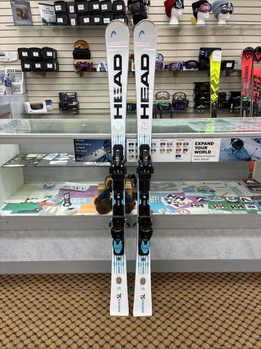 Head WCR E-SL RP RVO 14 155cm USED SL Racing Skis W/ Head Freeflex 14 Binding