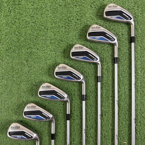 Tour Edge Hot Launch C524 VibRcor Iron Set 5-PW AW Aldila Ascent Senior A Flex