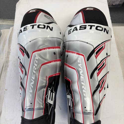 Senior Adult Size 15 Inch Easton Synergy EQ50 Ice Hockey Player Shin Pads.