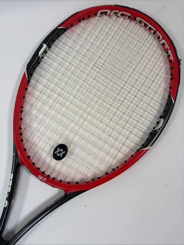 Wilson Pro Staff 97 v10 Tennis Racket, 4 3/8" Grip, 97 sq. in., 27"