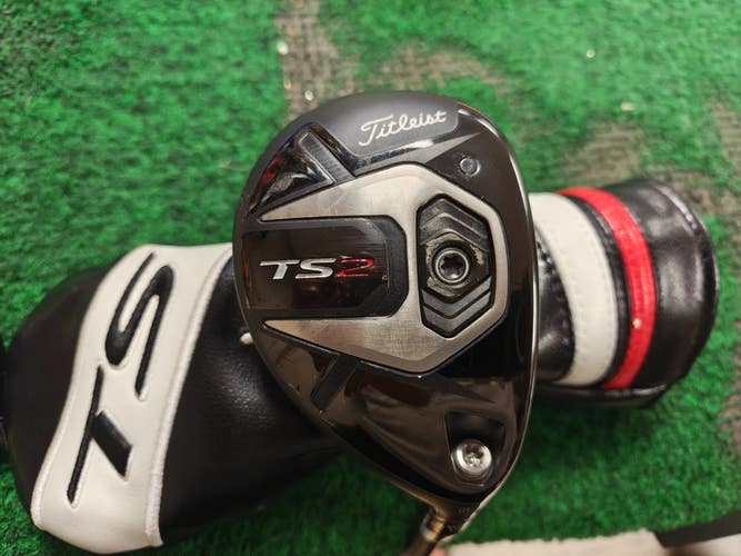 Titleist TS2 3 Hybrid 3H 19 Degree Stiff Flex Hzrdus Smoke 80G 6.0 w Headcover