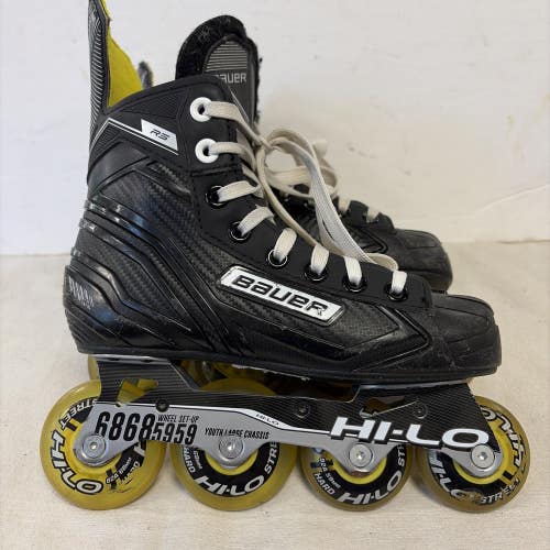 Junior Size 1 Bauer RS In-line Skates Rollerblades. HI-LO Wheels