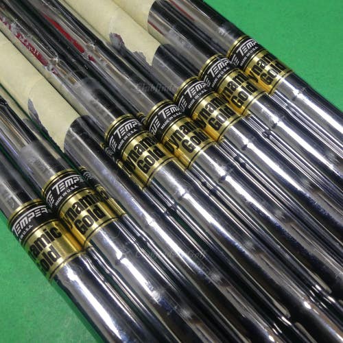 True Temper Dynamic Gold S300 .370 Stiff Pulled Steel Iron Shafts SET OF 8