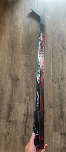 2 Pack Custom Red and Silver Senior Bauer Pulse Left Hand Hockey Stick P88 77 Flex (New)
