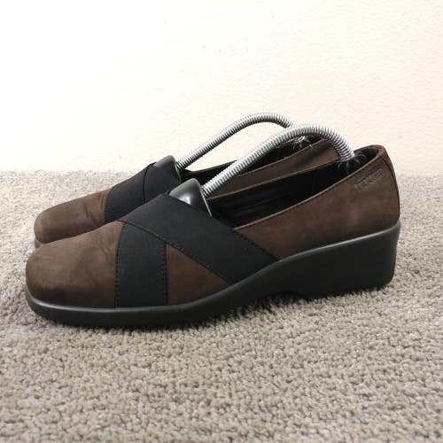 Hotter Comfort Concept Womens 7 Shoes Black Brown Slip On Loafer Made In England