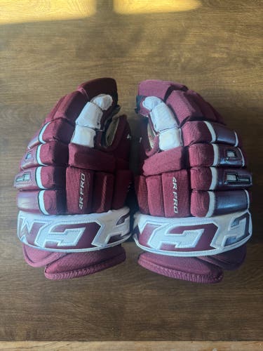 CCM Tacks 4 Roll Pro Gloves 13" (Used)