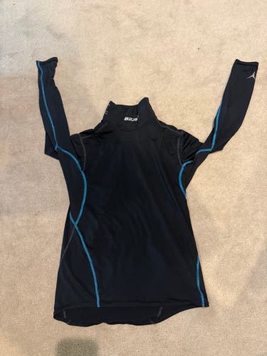 Black Large Kids Unisex Bauer Compression (Used)