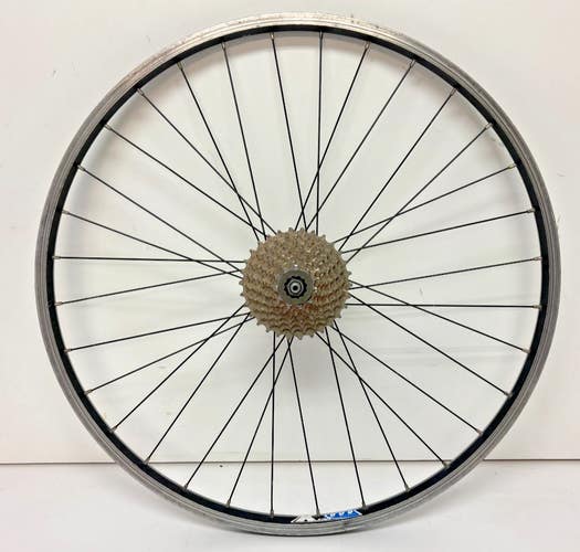 X-Rims 606 8-Speed 32-Spoke Black Aluminum 26" QR Rear Wheel Shimano RM40-8 Hub