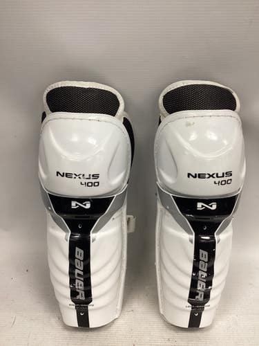 Used Bauer Nexus 400 Junior Shin Guards White 10" 11851-s000021790