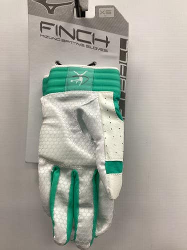 New Mizuno Finch Bb Sb Batting Gloves None Xs 11851-miz330427004dxs