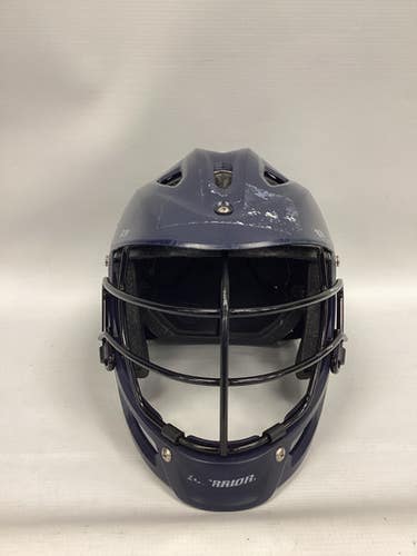 Used Warrior Burn Jr Lacrosse Helmet Navy Blue One Size 11851-s000030103
