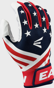 New Easton Mav Gt Bb Sb Batting Gloves White Red Navy Lg 11851-easmavgtybgusl