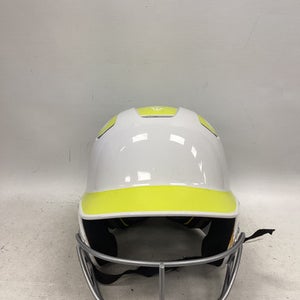 Used Easton Z5 Batting Helmet W Mask White And Optic Yellow Lg 11851-s000045932