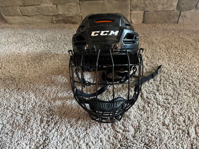 Large CCM Tacks 710 Helmet (Used) w/ Large FM 580 Cage