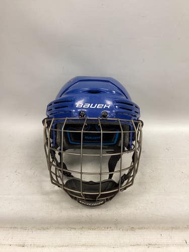 Used Bauer Coach Helmet No Cert Helmet Cage Combo Royal Blue One Size 11851-s000047099