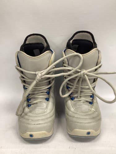 Used Burton Ion Grom Womens Snowboard Boots Grey And Royal Blue Senior 5 11851-s000026353