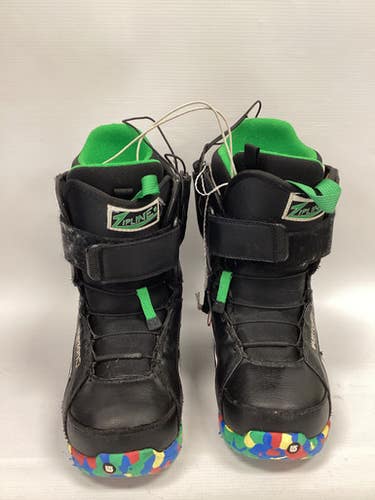 Used Burton Zipline Boys Snowboard Boots Black Youth 06.0 11851-s000026522