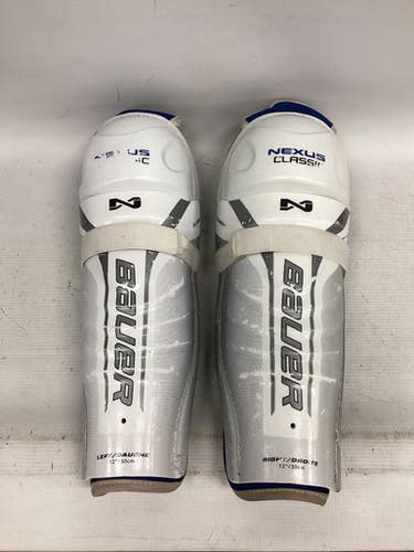 Used Bauer Nexus Classic Intermediate Shin Guards White 12" 11851-s000045352