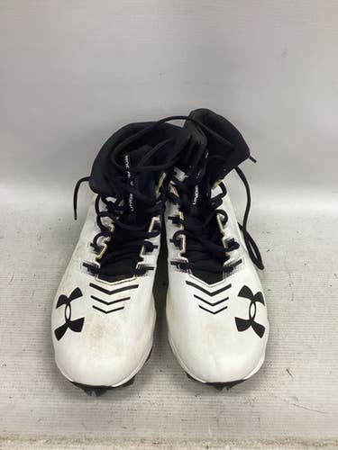 Used Under Armour Adult Fb Cleats White Senior 11.5 11851-s000038958