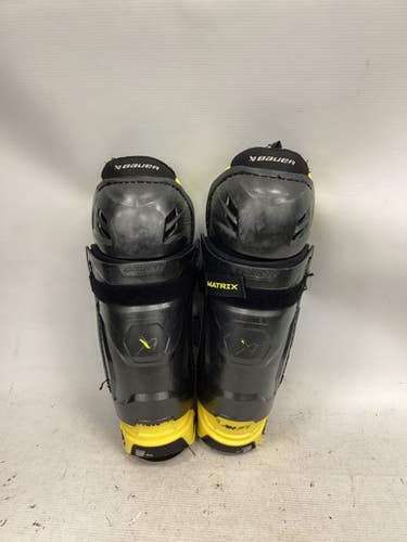 Used Bauer Matrix Junior Shin Guards Black 11" 11851-s000039189