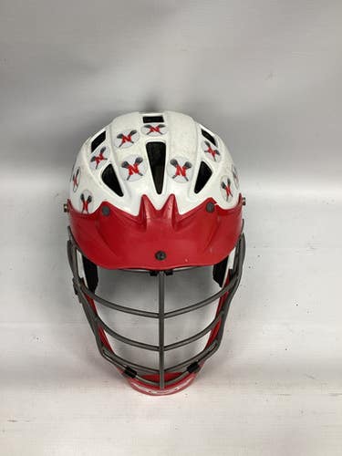 Used Cascade Cpvs Lacrosse Helmet White And Red One Size 11851-s000030292