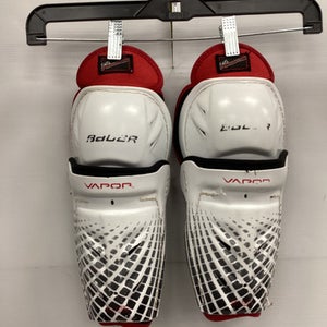 Used Bauer Vapor Lil Rookie Junior Shin Guards White 8 1 2" 11851-s000043119