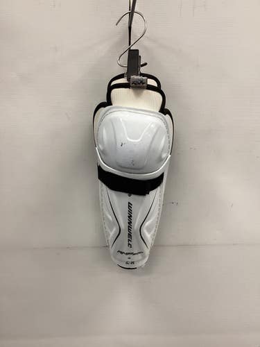 Used Winnwell Amp500 Youth Shin Guards White 9" 11851-s000043295