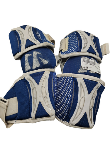 Used Warrior Burn Lacrosse Arm Pads Guards Royal Blue Md 11849-s000010279