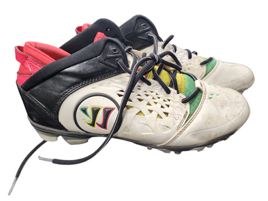 Used Warrior Lax Cleats Mens Black And White Senior 10 11849-s000014263