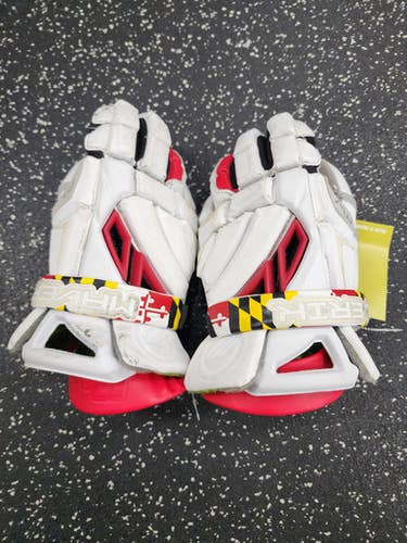Used Maverik Max Umd Torque Loc2 Lacrosse Gloves Mens White 13" 11849-s000014353