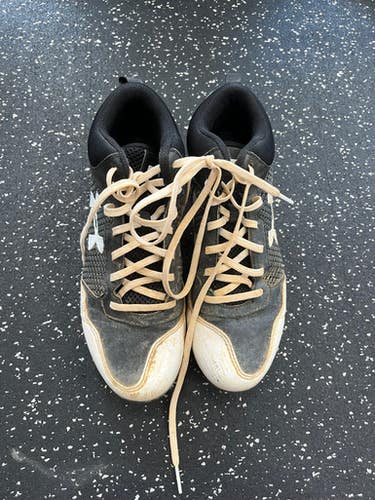 Used Under Armour Armour Glide Bb Sb Cleats Black And White Junior 05 11849-s000029881