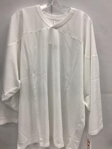 Used Ccm Hockey Practice Jersey White Lg 11851-s000033196