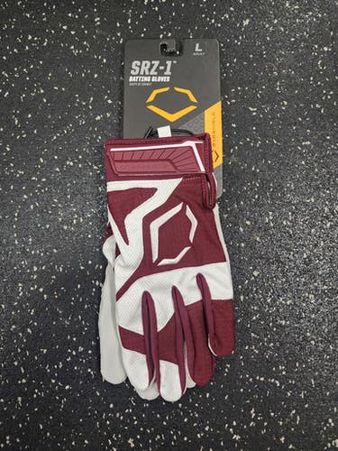 New Evoshield Srz 1 Batting Glove Bb Sb Batting Gloves Maroon Lg 11849-eshwb5712003l