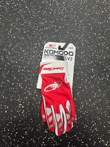 New Lizard Skins Bb Sb Batting Gloves Red Lg 11849-s000035334